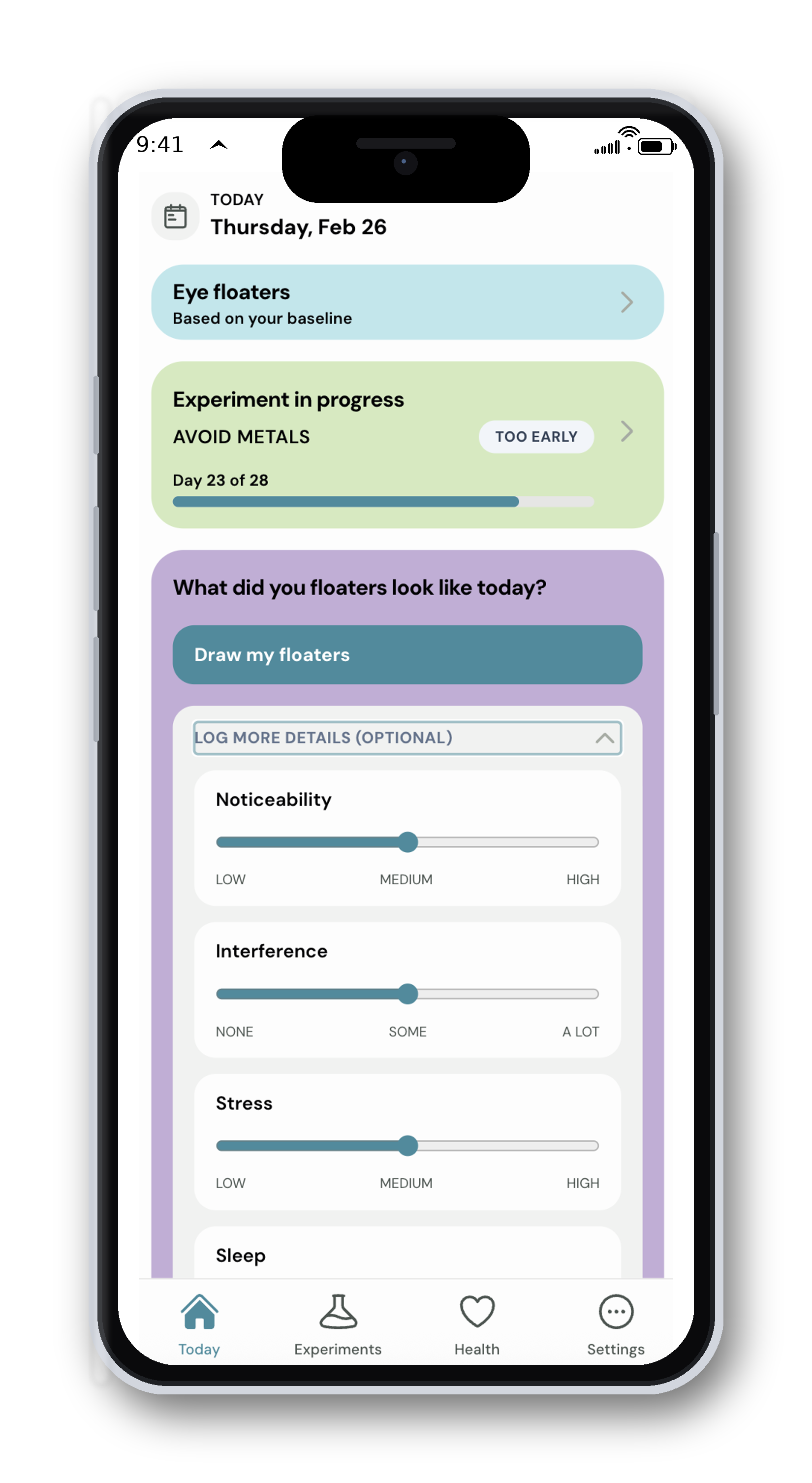 Daily check-in screenshot