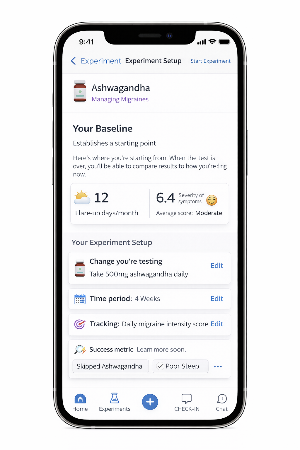 Daily check-in screenshot